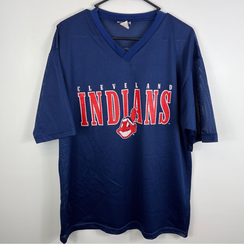 Vintage Cleveland Indians Omar Vizquel Jersey Mesh See Through 1998 Sz LRG USA